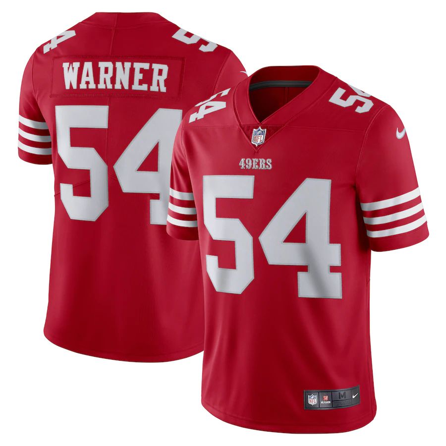 Men San Francisco 49ers #54 Fred Warner Nike Scarlet Vapor Limited NFL Jersey->san francisco 49ers->NFL Jersey